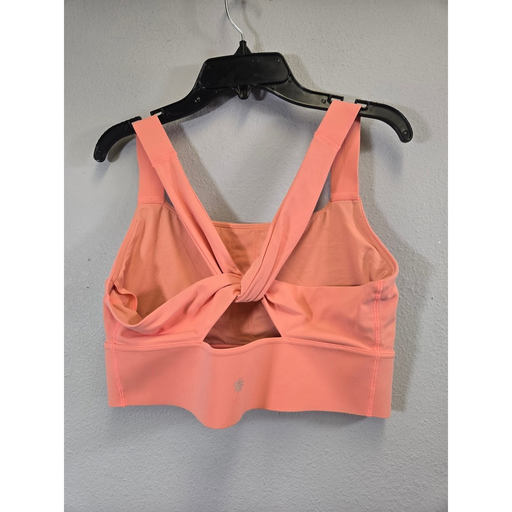 Athleta Peach Twist Back Longline Yoga Sports Bra Medium